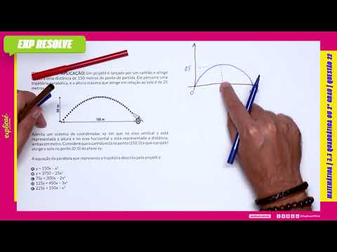 UM PROJÉTIL É LANÇADO POR UM CANHÃO E ATINGE O SOLO A UMA DISTÂNCIA(...) | QUADRÁTICA OU 2º GRAU
