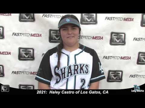 2021 Haley Castro Pitcher and First Base Softball Skills Video - SJ Lady Sharks