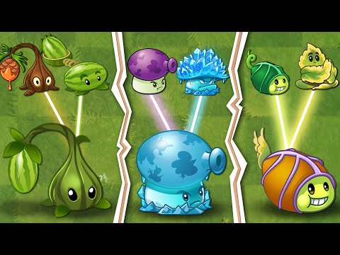 Melon Syrup-pult, Chilly Fume-shroom and Solar Pod. Hybrids in PvZ 2 just like PvZ Fusion (Part 5)