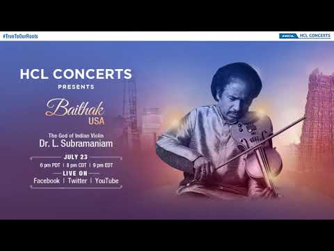 Preview - Dr. L. Subramaniam | HCL Concerts presents Baithak USA