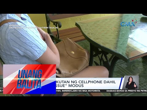 Babae, nadukutan ng cellphone dahil sa "punas-tissue" modus UB