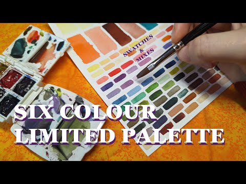 6 Colour Limited Travel Palette ☆ Swatching, colour mixing, pigment properties