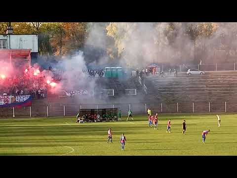 Oprawa podczas meczu Polonia Bytom Śląsk II Wrocław