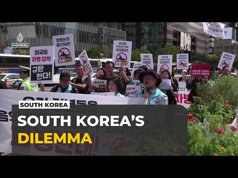 South Koreans protest potential military deployment to Strait of Hormuz