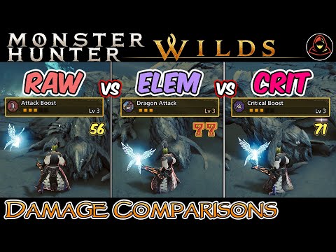 Damage Comparison! RAW vs ELEMENT vs CRITICAL | Monster Hunter Wilds