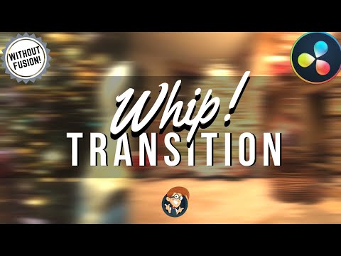 QUICK WHIP TRANSITION! Super quick & easy! Davinci Resolve - 5 Minute Friday #41