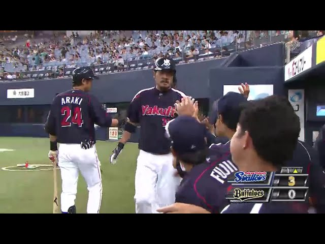 【1回表】バファローズ・松葉 スワローズ・畠山に交流戦8本目の17号3ラン浴びる 2015/6/9 Bs-S