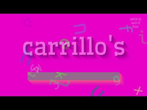 How to say "carrillo's"! (High Quality Voices)