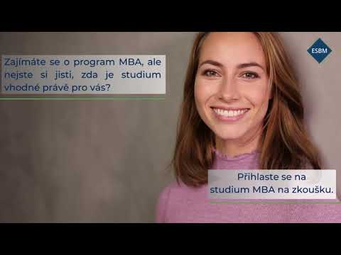 ESBM: Studium MBA na zkoušku