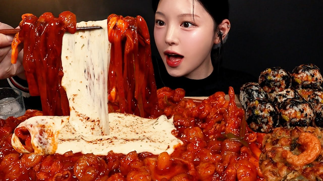 SUB)도파민 폭발🔥두찜 대창맵닭발 먹방! 치즈 왕창 날치알주먹밥 새우파전까지 한식 꿀조합 Spicy Braised Ch