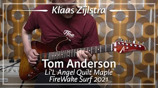 Video thumbnail for Tom Anderson Li’L Angel Quilted Maple Fire WakeSurf 2021 played by Klaas Zijlstra | Demo by TFOA Demos