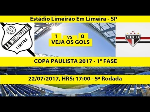 COPA PAULISTA 2017 INTER DE LIMEIRA-SP 1 X 0 SÃO PAULO-SP