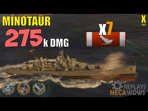 Minotaur 7 Kills & 275k Damage | World of Warships Gameplay