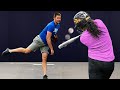 College Softball Girls Vs Pro Baseball Pitcher