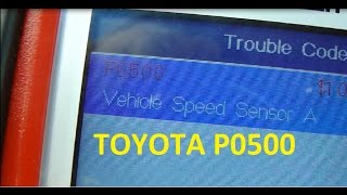 Toyota Sienna p0500 speed sensor location and replacement