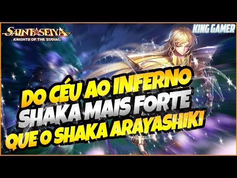 ENFRENTEI O SHAKA DE VIRGEM MAIS FORTE QUE O ARAYASHIKI NO DG// Saint Seiya Awakening #