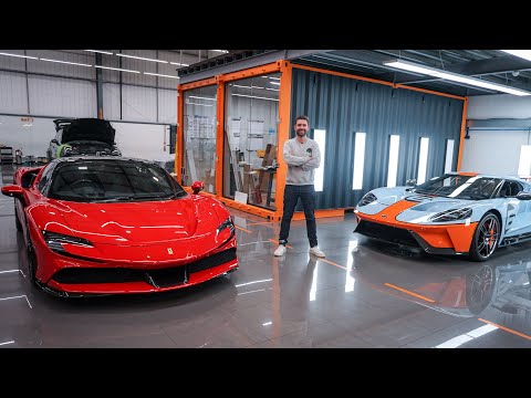 NEW! Ferrari SF90 & Ford GT Enter The Building!