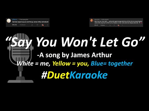 James Arthur - Say You Won't Let Go (Duet Karaoke Version) | Cover | #DuetKaraoke #singwithme