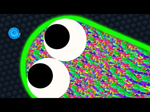 Slither.io A.I. Hacker Giant Snake vs Troll Tiny Snake - Epic Slitherio Gameplay