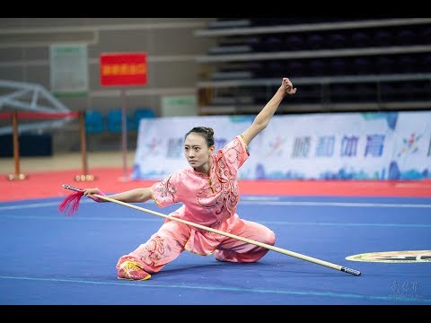 Women's Qiangshu 女子枪术 第2名 山西队 姚  洋 9.66分 shan xi yao yang