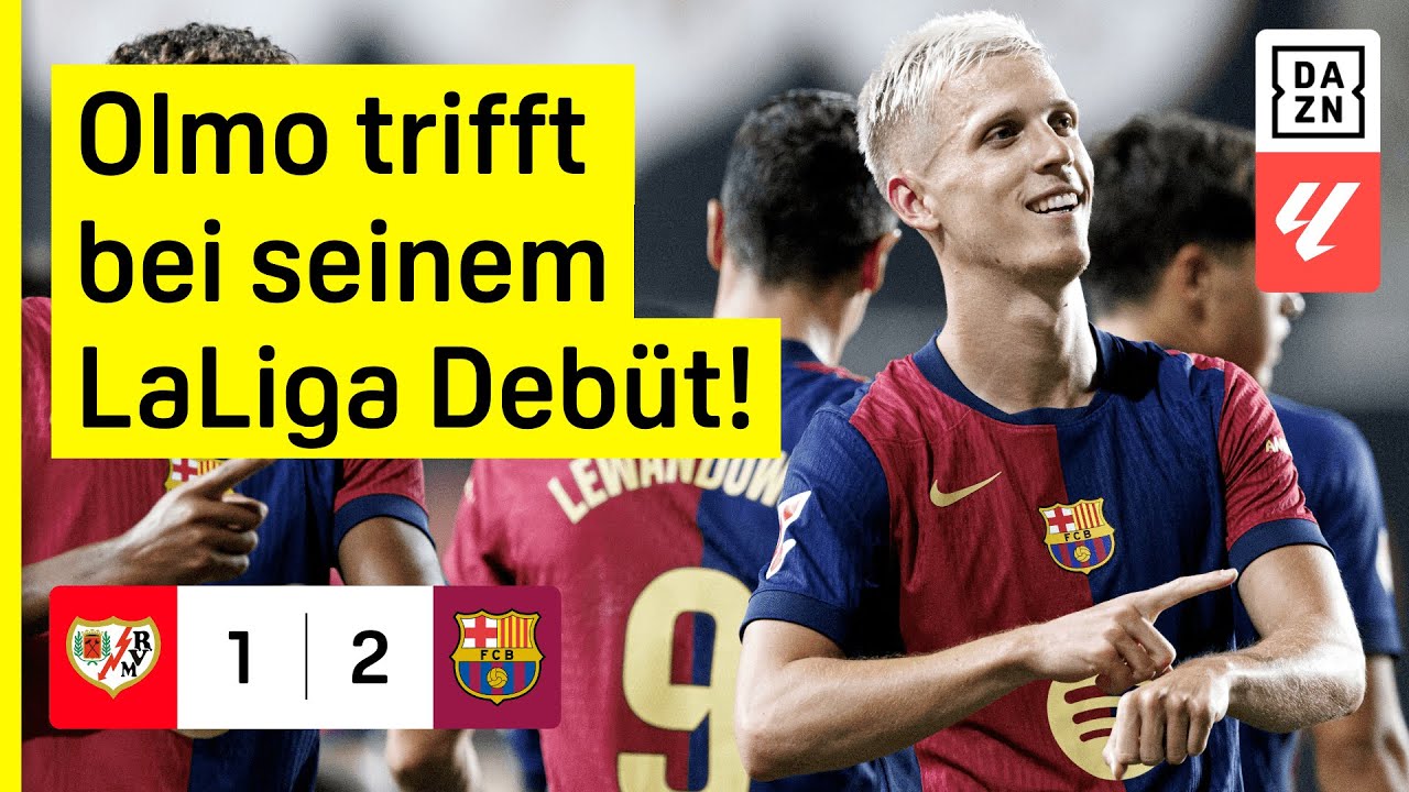 Olmo kommt rein und macht den Unterschied: Vallecano - FC Barcelona | LaLiga | DAZN Highlights