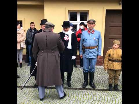 Rekonstrukcja historyczna. Marszałek Piłsudski odwiedził Pogorzelicę.