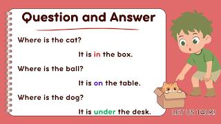 ENGLISH SENTENCES | PREPOSITIONS OF PLACE (WHERE IS IT?) | Read along | with Teacher Jake