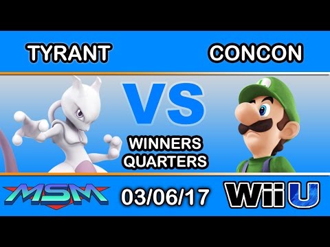 MSM 88 - Tyrant (Mewtwo) Vs. SS | Mr. ConCon (Luigi) Winners Quarters - Smash Wii U