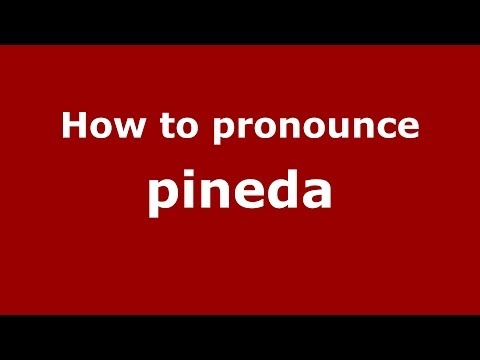 How to pronounce Pineda