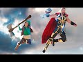 Thor And His Daughter Fight Together Ending Scene Thor Love And Thunder 2022 Movie Clip HD