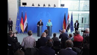 المؤتمر الصحفي المشترك لرئيس مجلس الوزراء السيد عادل عبدالمهدي والمستشارة الالمانية انجيلا ميركل