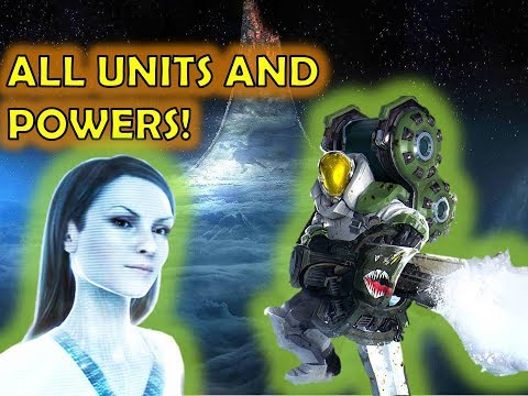 SERINA ALL UNITS AND LEADER POWERS SHOWCASE! - Halo Wars 2 leader DLC GAMEPLAY