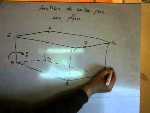 exercice section de plan d'un cube et d'un tetrahedre T S
