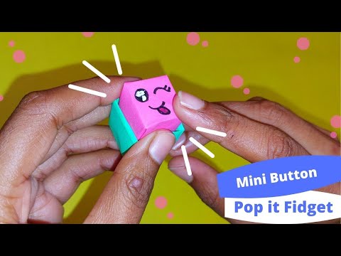 💖 DIY: MINI BUTTON Origami Pop It FIDGET TOY (NO GLUE!) 💖 Paperwork / How To / Paper Crafts Tutorial