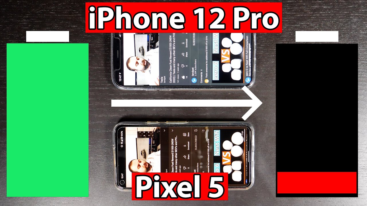 iPhone 12 Pro VS Pixel 5 Battery Test and the Winner is ...