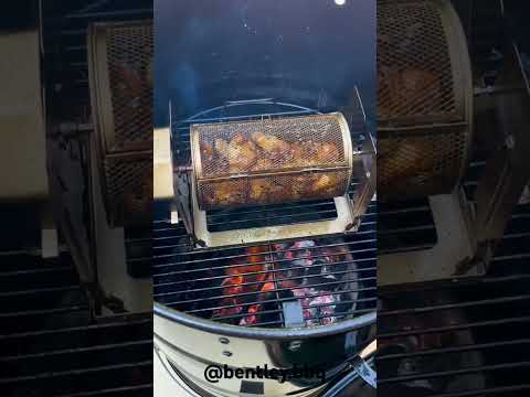 www.rotoq360.com - non-electric rotisserie #chicken #wings #easy #grill @bentley.bbq