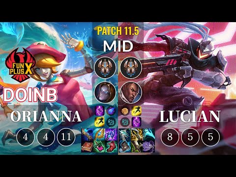 FPX Doinb Orianna vs Lucian Mid - KR Patch 11.5