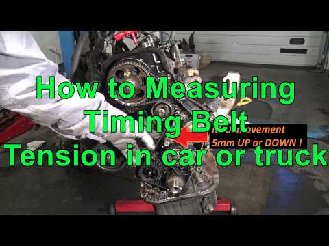 How to Measure Timing Belt Tension in engine. Car or truck