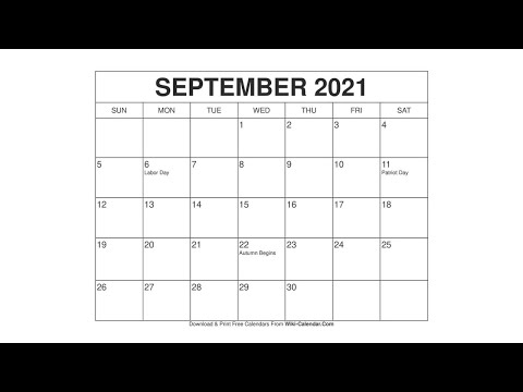 Printable September 2021 Calendar Templates with Holidays - Wiki Calendar