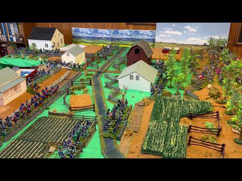 Bliss Farm battle in 54 mm part TWO of six one complete turn completed Gettysburg Battle.