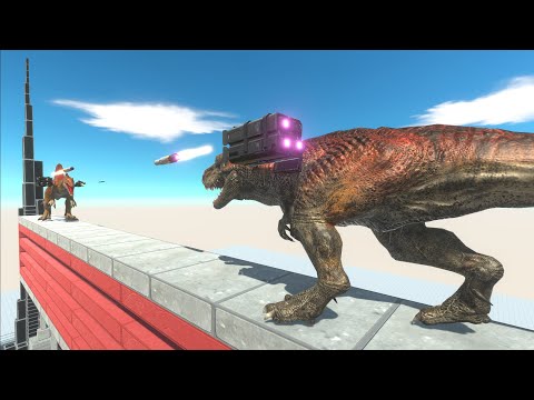 B.O.S.S Rocket Launcher and Machine Gun attached to the animals - Animal Revolt Battle Simulator