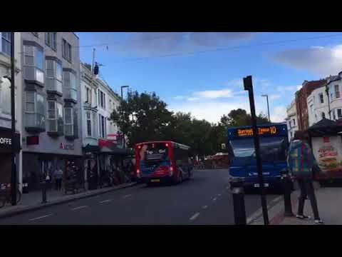 Compass bus route 7 arriving at Worthing town centre