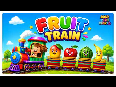 Learn Fruit Names and Spellings with Train for Kids | फलों के नाम | Preschool Learning Video video thumbnail