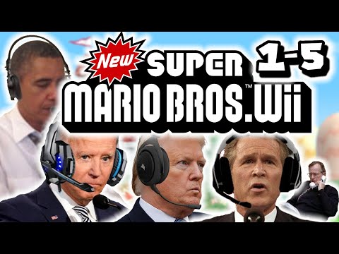 US Presidents Play New Super Mario Bros. Wii (1-5 Supercut)