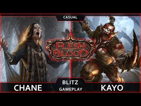Luck and Roll! Chane (Shadow Runeblade) vs Kayo (Brute). Blitz. Flesh and Blood TCG. Gameplay video.