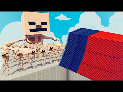 200x MINECRAFT SKELETON + 1x GIANT vs EVERY GOD - Totally Accurate Battle Simulator TABS