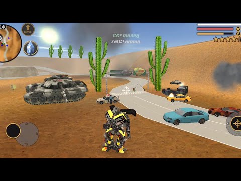 Vegas Crime Simulator (Transformer Truck on Cactus Island) Robot in Army Base - Android Gameplay HD