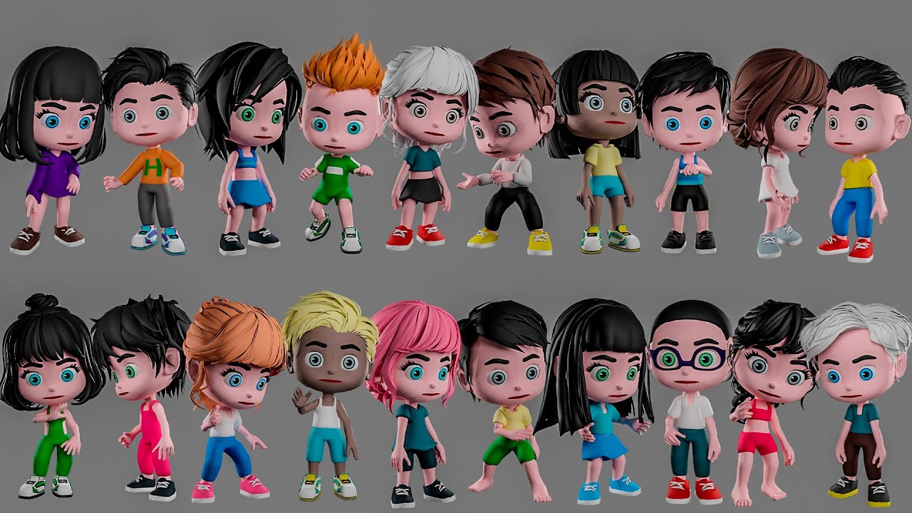 Characters kids 3D Model