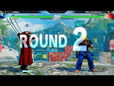 WNF Wednesday Night Fights 1.4 SFV - Halibut (M. Bison) vs RIG | brenttiscool (Ken)