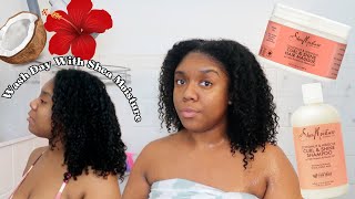 Out With The Old & In With The New! | Shea Moisture Coconut & Hibiscus Wash Day 🥥